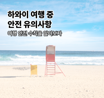 하와이 여행 중 안전 유의사항