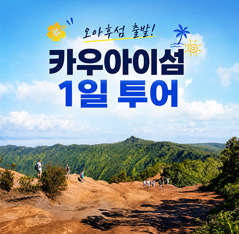 카우아이섬 1일 투어 (오아후섬 출발, 왕복항공권+투어 포함)