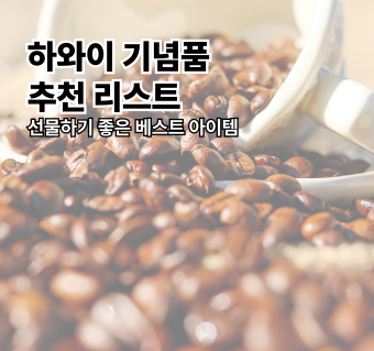 하와이 기념품 추천 리스트